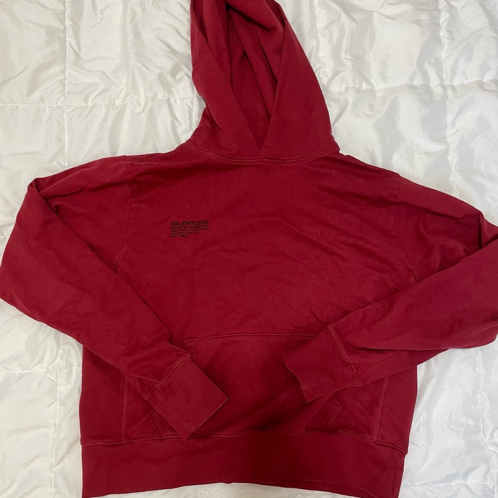 Small red talentless hoodie